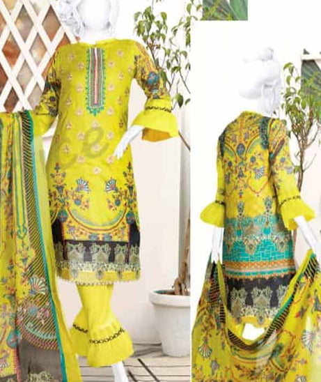 Shanaya Emb Dobby Lawn`22 D#7 Lemon