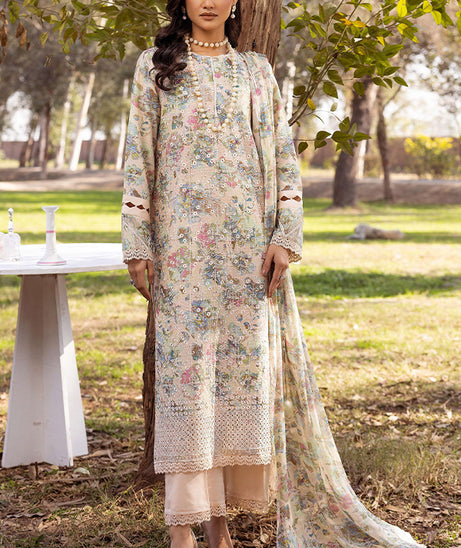 Shaista Chikankari Lawn'25 D#12