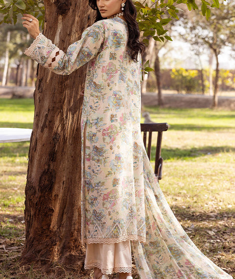 Shaista Chikankari Lawn'25 D#12