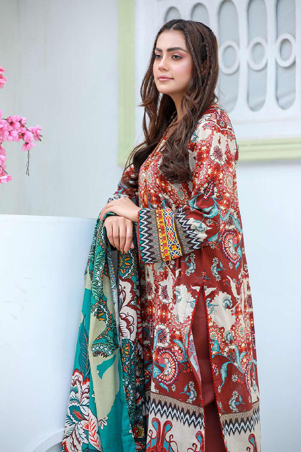 Sidra Aleem P/Series Lawn`24 SA#406