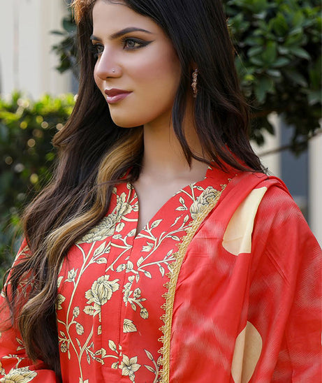 Sidra Aleem P/ Series Lawn`25 D #1 Carrot