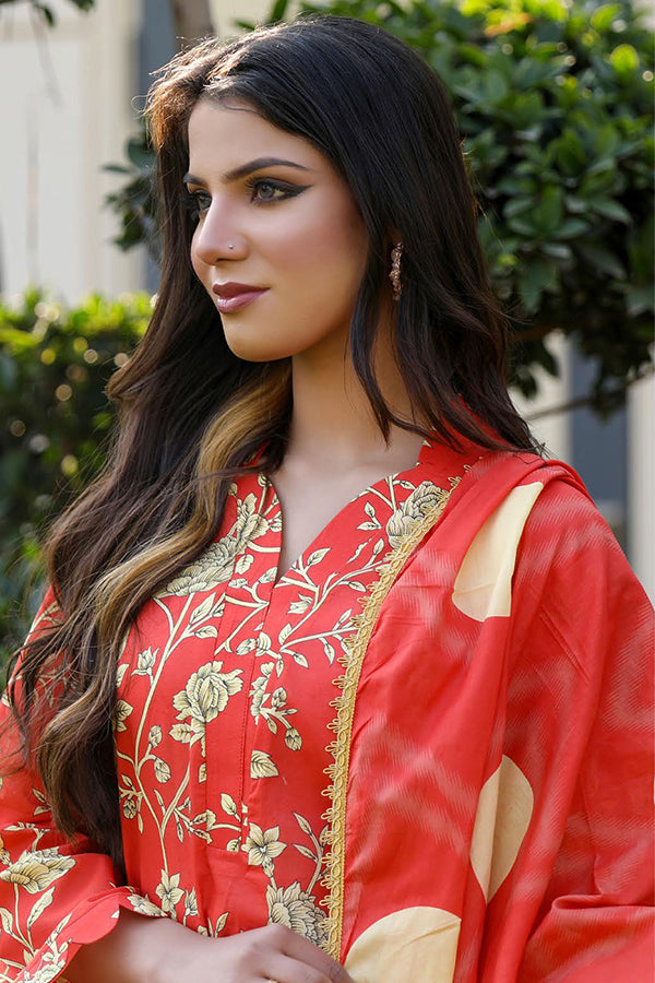 Sidra Aleem P/ Series Lawn`25 D #1 Carrot