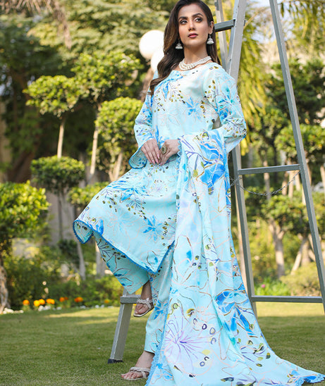 Sidra Aleem P/ Series Lawn`25 D #1 L Ferozi
