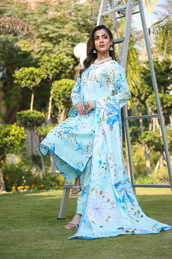 Sidra Aleem P/ Series Lawn`25 D #1 L Ferozi