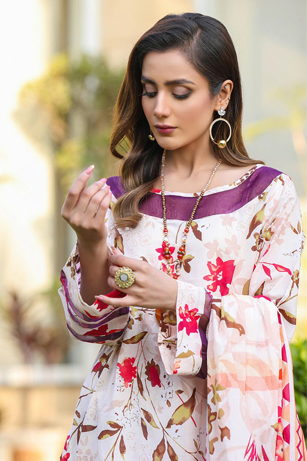 Sidra Aleem P/ Series Lawn`25 D #1 L Peach