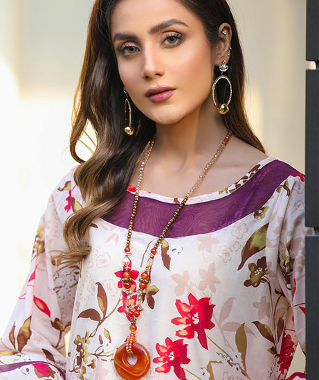 Sidra Aleem P/ Series Lawn`25 D #1 L Peach