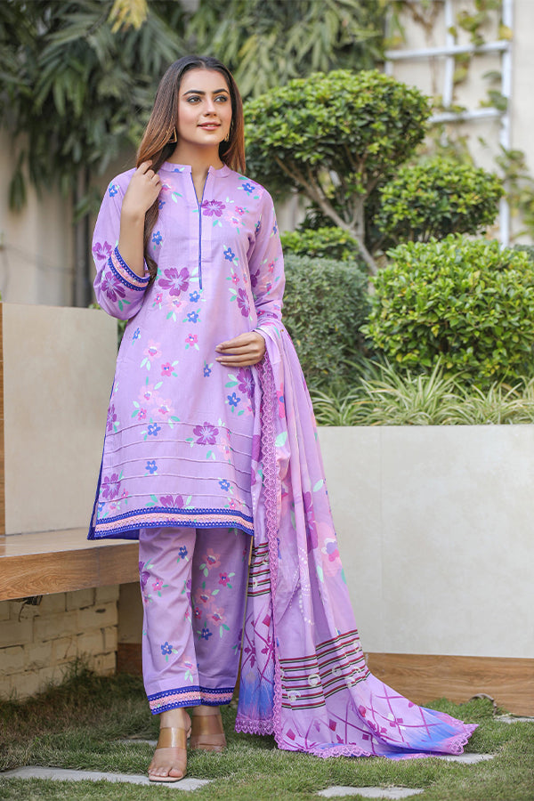 Sidra Aleem P/ Series Lawn`25 D #1 Purple