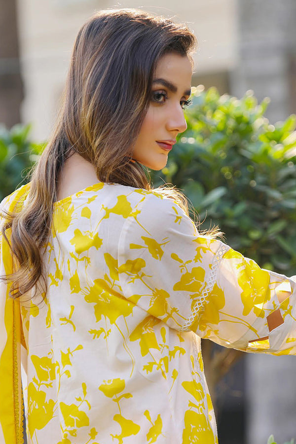 Sidra Aleem P/ Series Lawn`25 D #1 Yellow