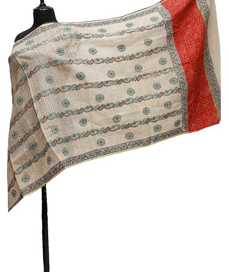 Silk Emb Dupatta D#3-1