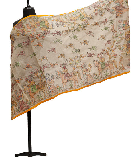 Silk Needle Work Dupatta D#1-13