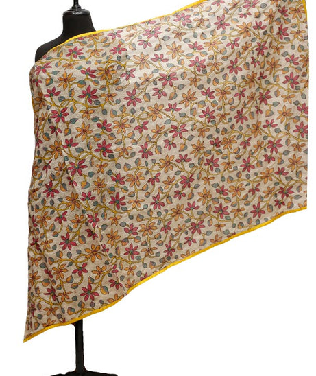 Silk Needle Work Dupatta D#1-27