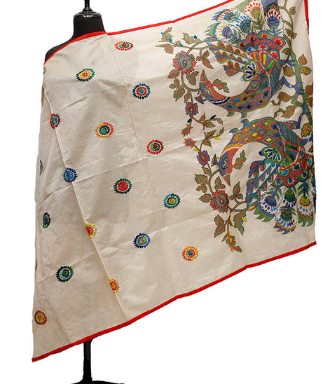 Silk Needle Work Dupatta D#1-30