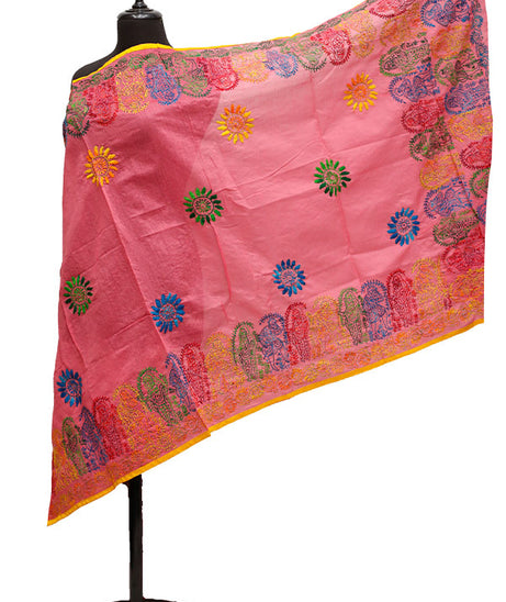 Silk Needle Work Dupatta D#1-31