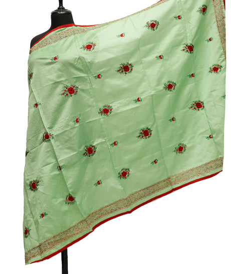 Silk Needle Work Dupatta D#1-34