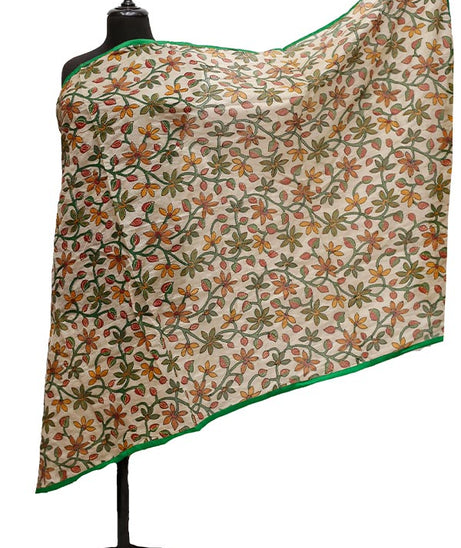 Silk Needle Work Dupatta D#1-36