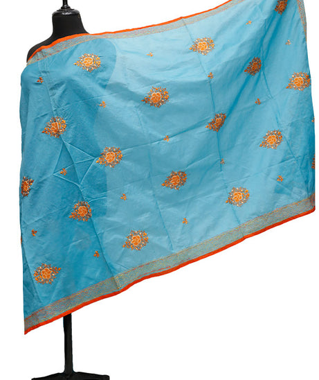 Silk Needle Work Dupatta D#1-05