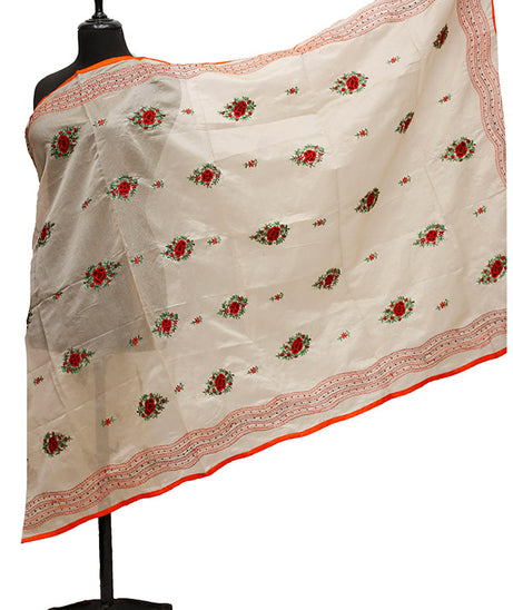Silk Needle Work Dupatta D#1-06