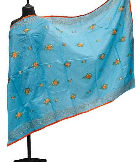 Silk Needle Work Dupatta D#1-07