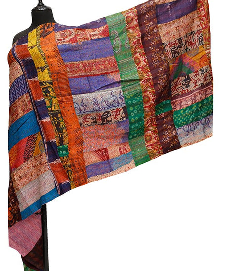 Silk Needle Work Dupatta D#2-17