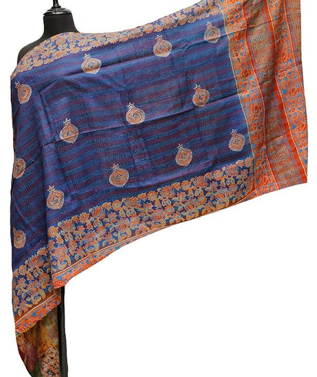 Silk Needle Work Dupatta D#2-18