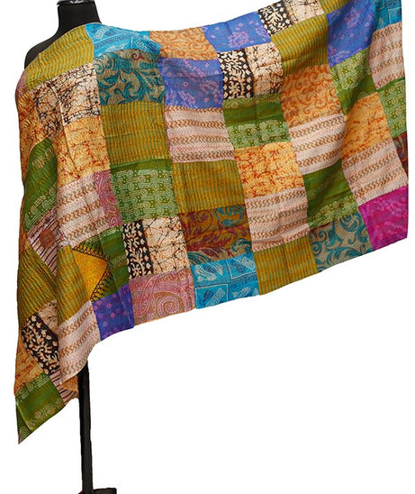 Silk Needle Work Dupatta D#2-08