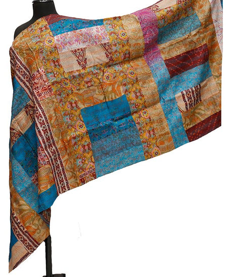 Silk Needle Work Dupatta D#2-09