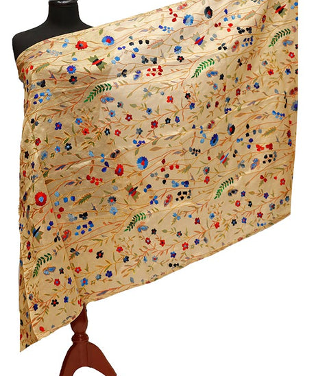 Silk Needle Work Dupatta D#B
