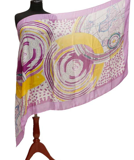 Silk Print Scarf D#1 C