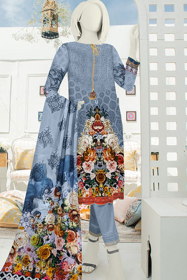 Silk Shore Digital Lawn Dupatta`22 D#01