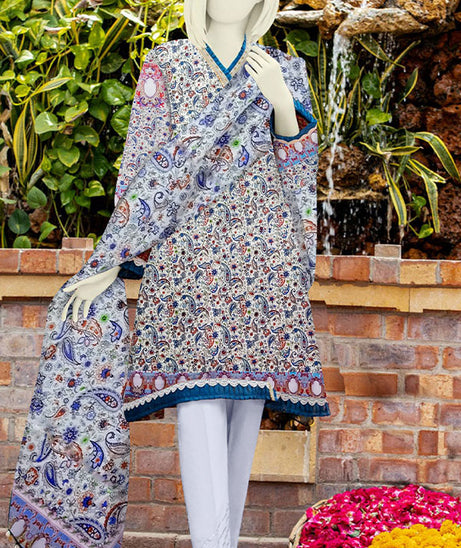 Silk Shore Digital Lawn Dupatta`22 D#14