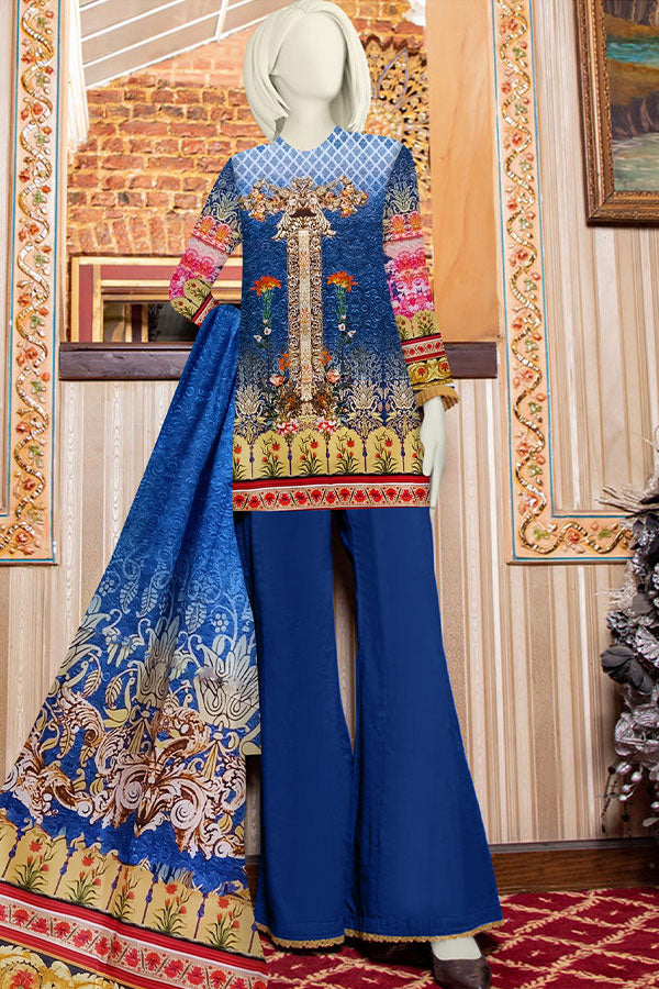 Silk Shore Digital Lawn Dupatta`22 D#16