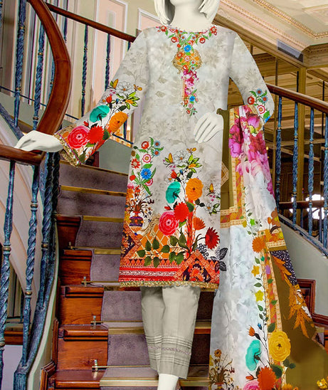 Silk Shore Digital Lawn Dupatta`22 D#17