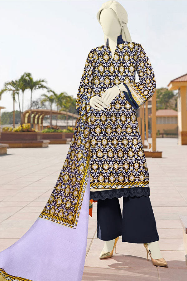 Silk Shore Digital Lawn Dupatta`22 D#19