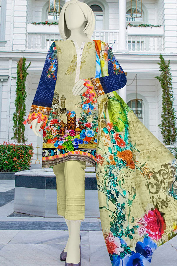 Silk Shore Digital Lawn Dupatta`22 D#21