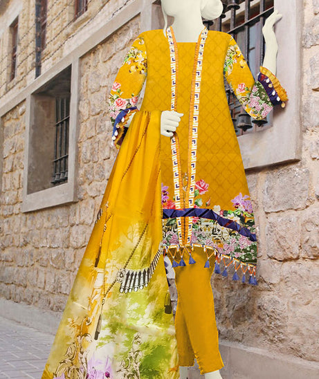 Silk Shore Digital Lawn Dupatta`22 D#03