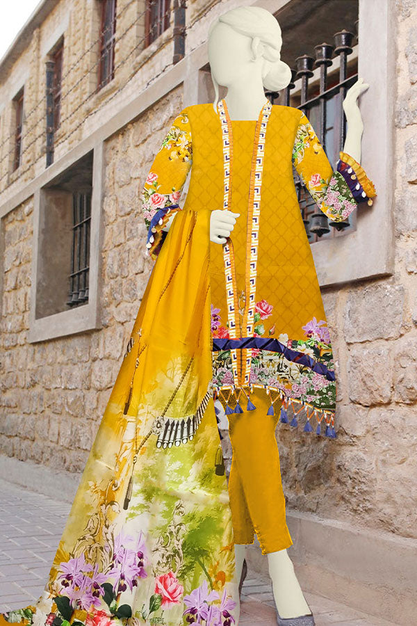 Silk Shore Digital Lawn Dupatta`22 D#03