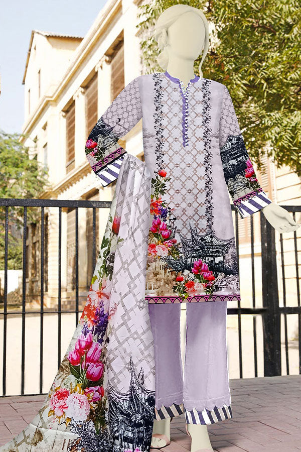 Silk Shore Digital Lawn Dupatta`22 D#05