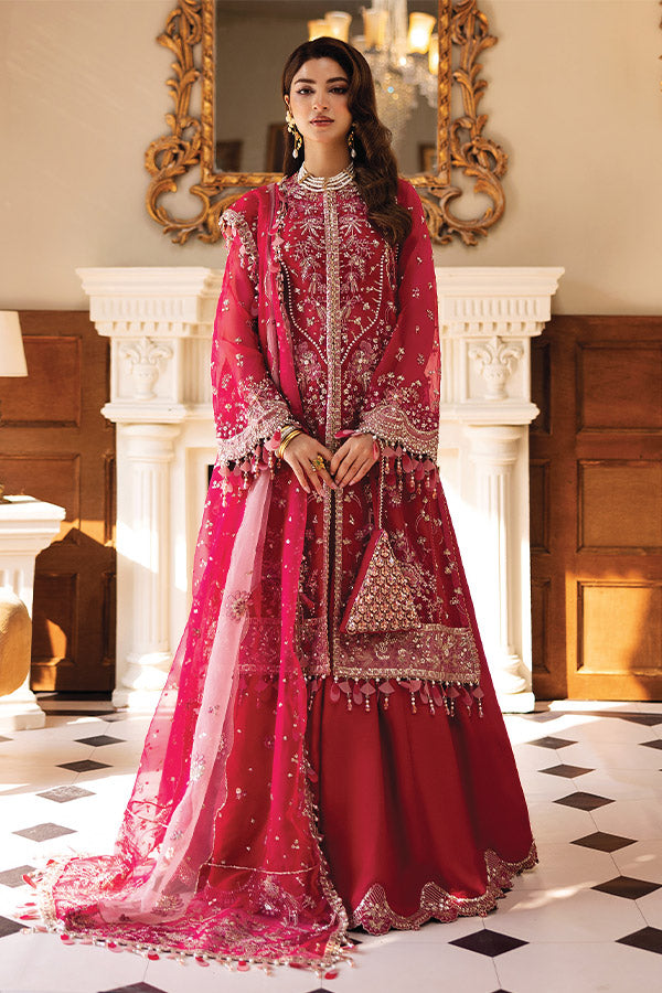 Siraa Festive Unstitched`25 FUSCHIA ROSE