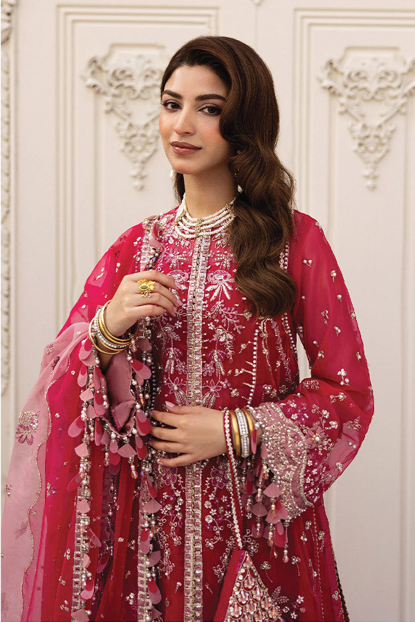 Siraa Festive Unstitched`25 FUSCHIA ROSE