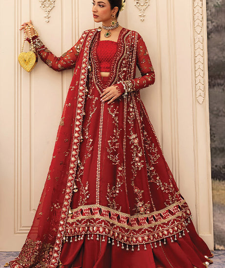 Siraa Festive Unstitched`25 SCARLET