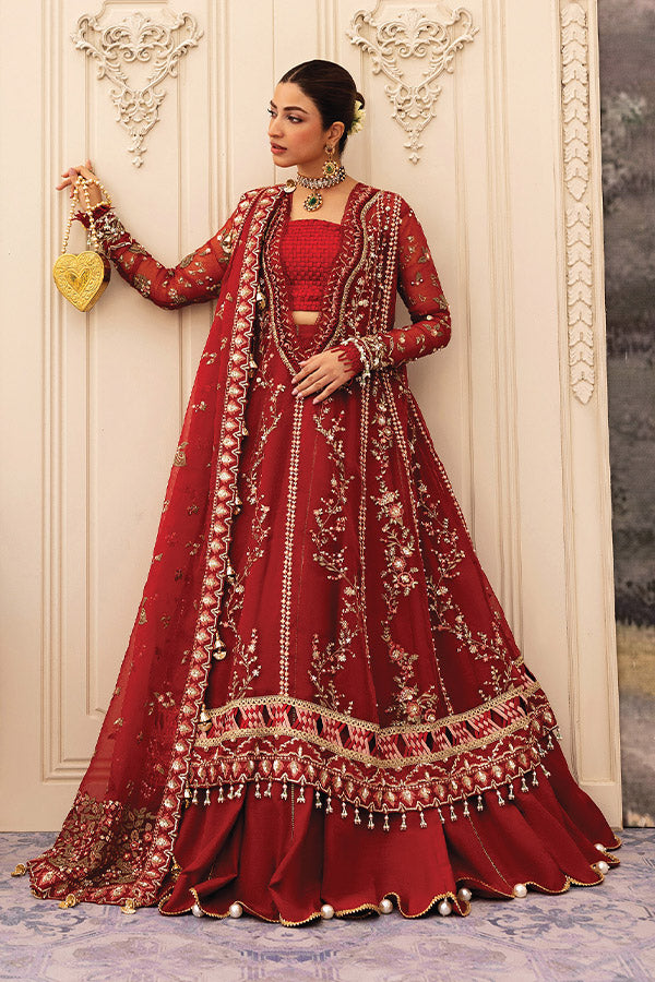 Siraa Festive Unstitched`25 SCARLET