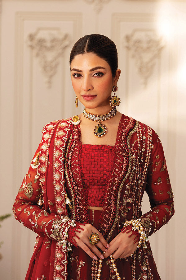 Siraa Festive Unstitched`25 SCARLET