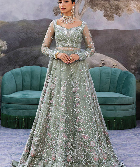 Siraa Festive Unstitched`25 SEAFOAM