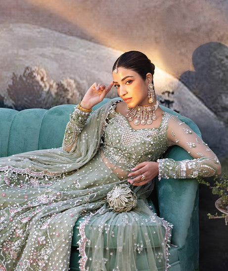 Siraa Festive Unstitched`25 SEAFOAM