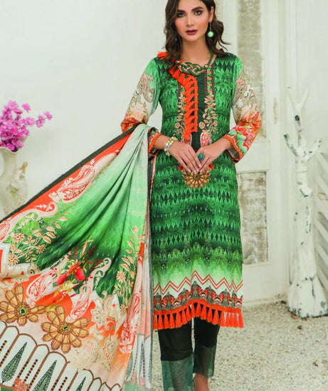 Sitara Anarkali D/Linen`21 D#16 (D-Green)