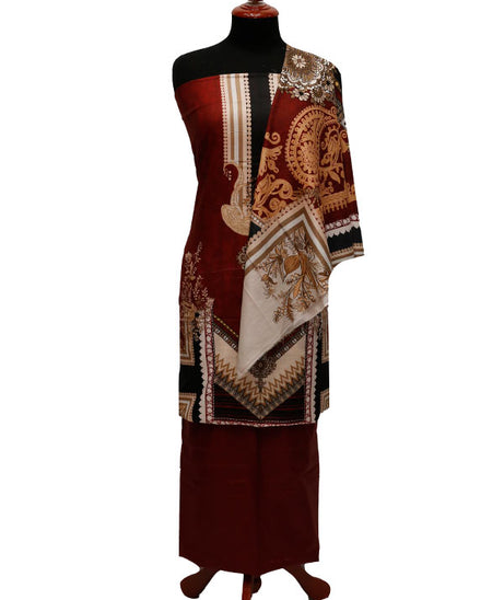 Sitara Anarkali D/Linen`22 D#46 Maroon