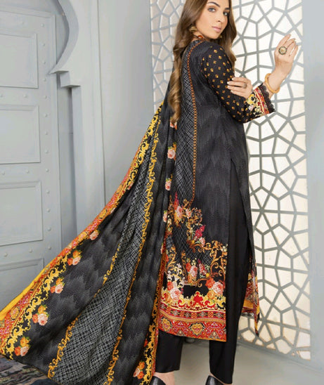 Sitara Anarkali Linen`21 D#142 (Black)