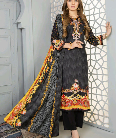 Sitara Anarkali Linen`21 D#142 (Black)