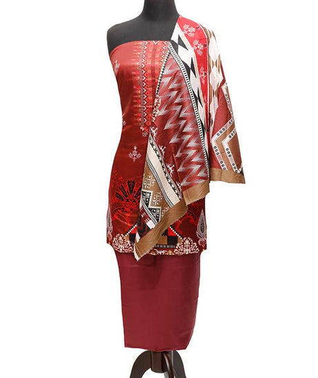 Sitara Nau Rang Linen`22 D#07 (Maroon)