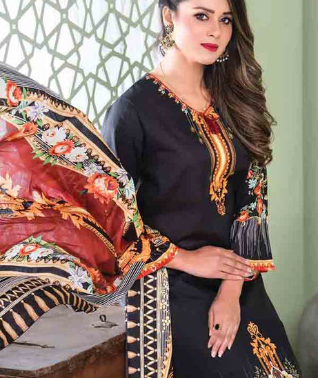 Sitara Sapna D/Lawn`21 D#1932 (Black)